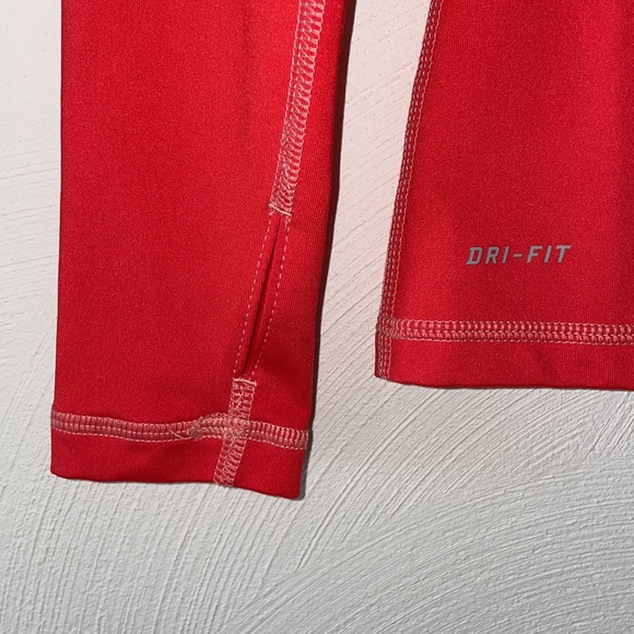 Nike Pro Women’s Red Quarter Zip Fleece - Picture 3 of 6